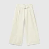 Wide fit velvet trousers