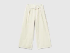 Wide fit velvet trousers