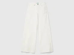 Wide fit velvet trousers