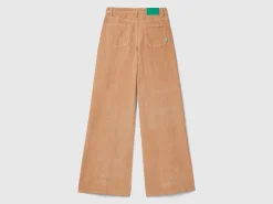 Wide fit velvet trousers