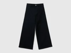 Wide trousers in stretch cotton