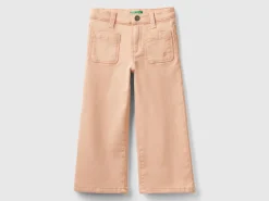 Wide trousers in stretch cotton