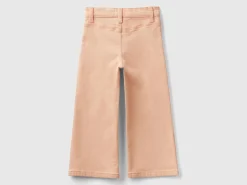 Wide trousers in stretch cotton