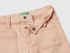 Wide trousers in stretch cotton