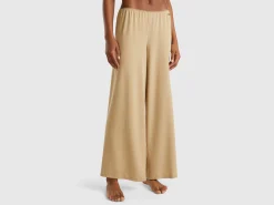 Wide trousers with lurex