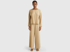 Wide trousers with lurex