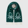 Wool and viscose blend scarf