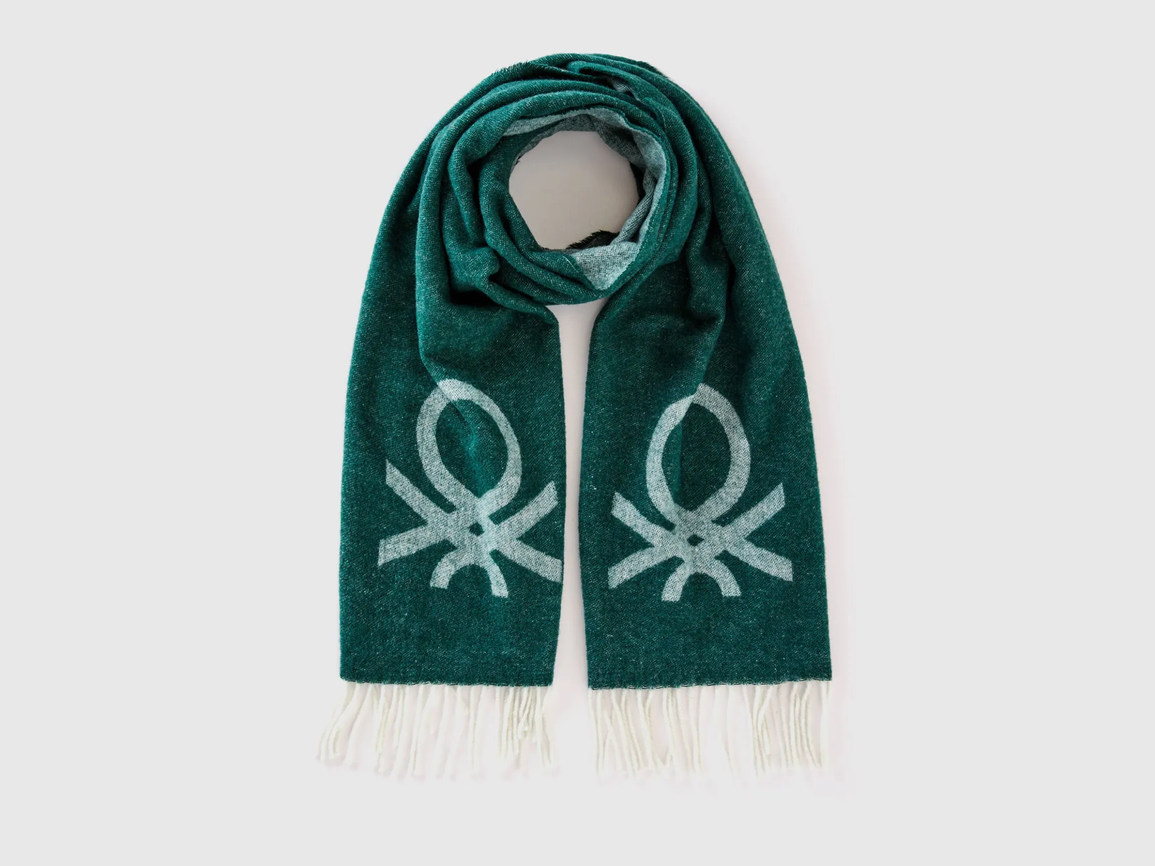 Wool and viscose blend scarf