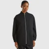 Wool blend bomber coat