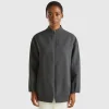 Wool blend bomber coat