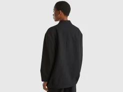 Wool blend bomber coat