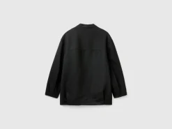 Wool blend bomber coat