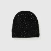 Wool blend hat with rhinestones