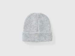 Wool blend hat with rhinestones