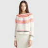 Wool blend jacquard sweater