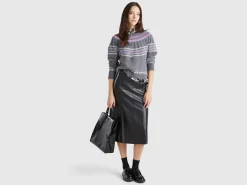 Wool blend jacquard sweater