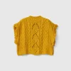 Wool blend knit cape