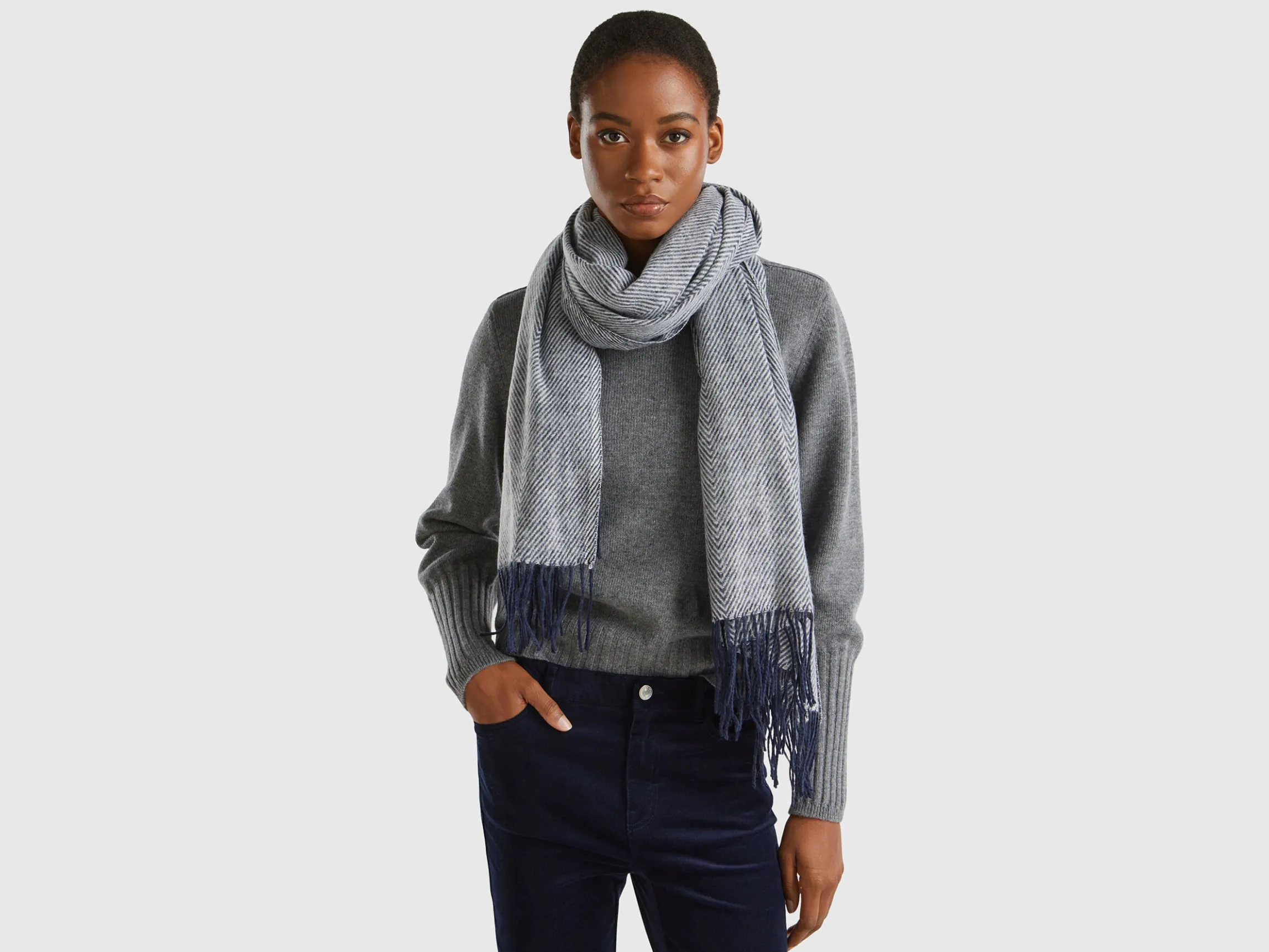 Wool blend scarf