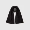 Wool blend scarf with rhinestones