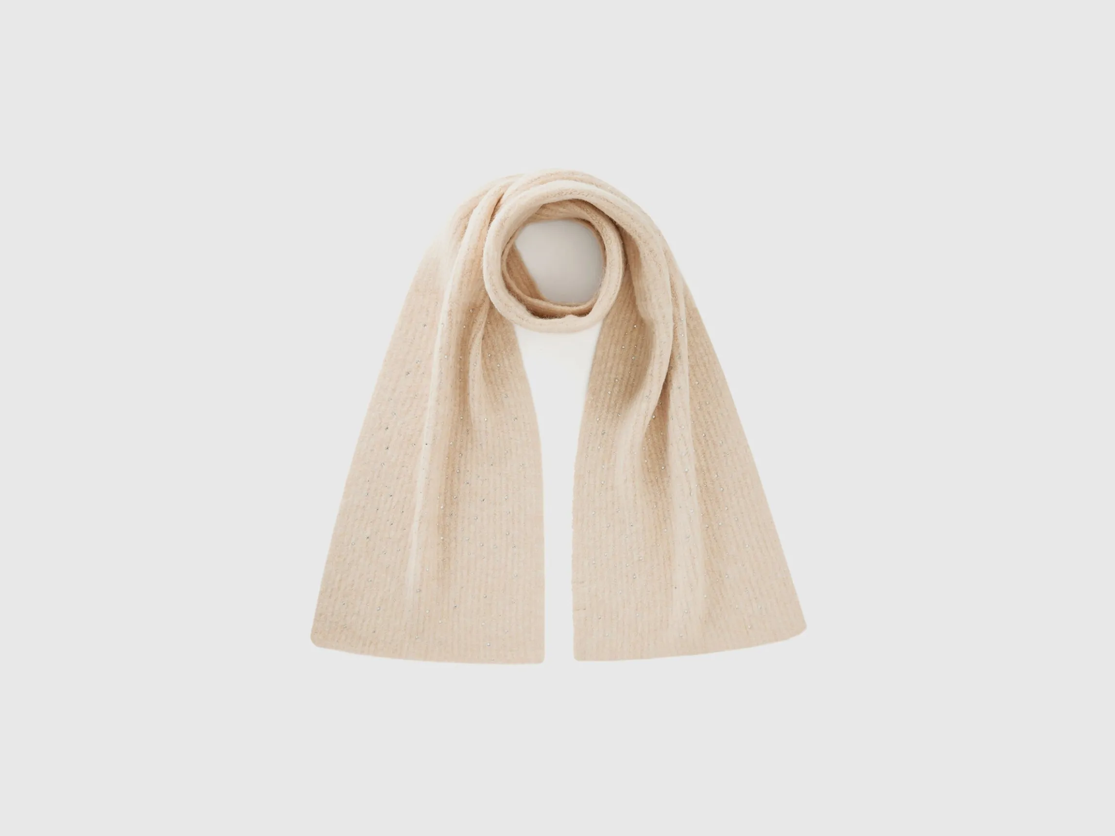 Wool blend scarf with rhinestones