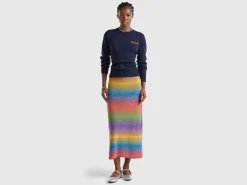 Wool blend sweater with ski graphic