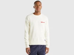 Wool blend sweater with ski graphic