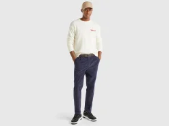 Wool blend sweater with ski graphic