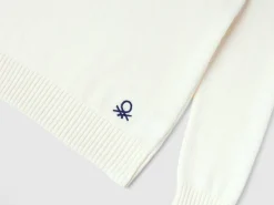 Wool blend sweater with ski graphic
