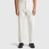 Worker-style velvet trousers