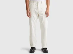Worker-style velvet trousers