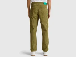 Worker-style velvet trousers