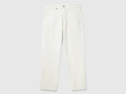 Worker-style velvet trousers