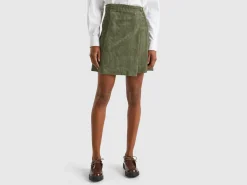 Wrap mini skirt in velvet