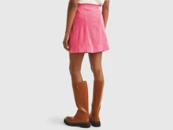 Wrap mini skirt in velvet