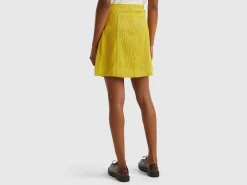 Wrap mini skirt in velvet