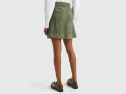 Wrap mini skirt in velvet