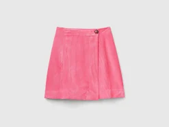 Wrap mini skirt in velvet