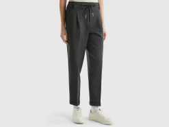 Yarn dyed trousers with drawstring