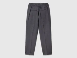 Yarn dyed trousers with drawstring