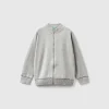 Zip-up cotton cardigan