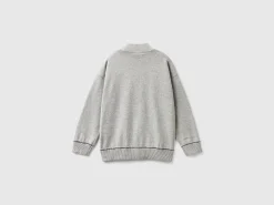 Zip-up cotton cardigan