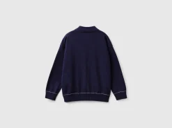 Zip-up cotton cardigan