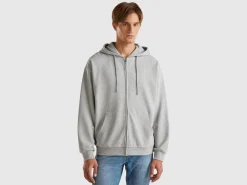 Zip-up hoodie in cotton