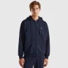 Zip-up hoodie in cotton