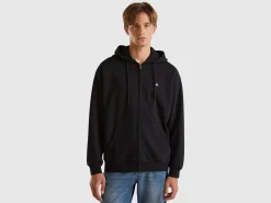 Zip-up hoodie in cotton