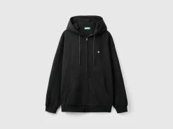 Zip-up hoodie in cotton