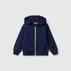Zip-up sweatshirt with print