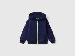 Zip-up sweatshirt with print