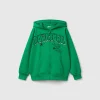 Zip-up sweatshirt with print