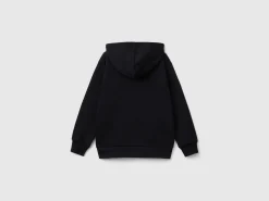 Zip-up sweatshirt with print